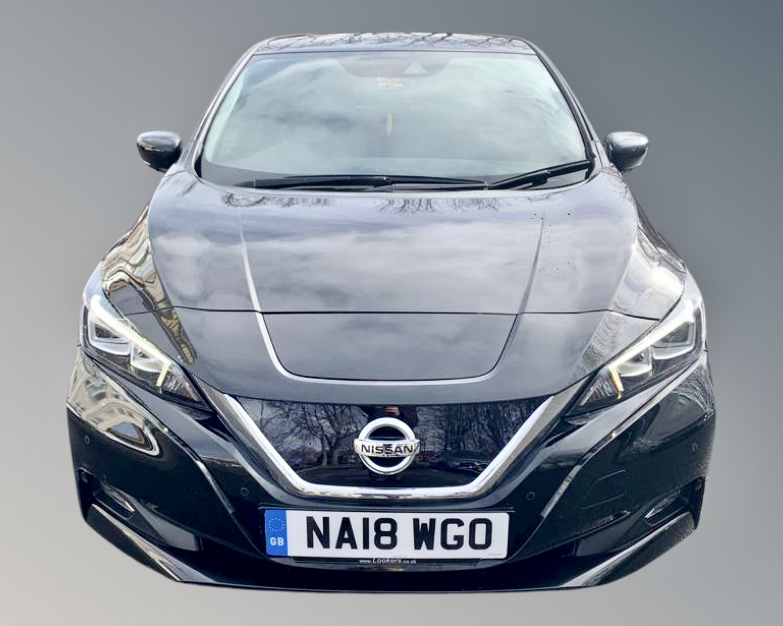 2018 Nissan LEAF 110kW Tekna 40kWh 5dr Auto, Black, 8,297 miles, registration number NA18 WGO, - Image 2 of 12