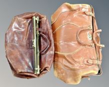 Two French leather valises.