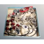 A tray of costume jewellery including Etnika, Skon, Freedom,