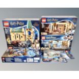 Lego : Five Harry Potter sets : 76387 Howarts Fluffy Encounter, 75966 Hogwarts Room of Requirement,