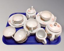 A twenty-one piece 20th century Japanese export tea service