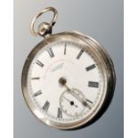 A silver cased Express English lever pocket watch