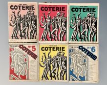 E Archer (Publisher) : The New Coterie - A Quarterly of Art & Literature, Numbers 1 - 6,