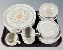 A tray of Denby stoneware Sundance tea and dinner china