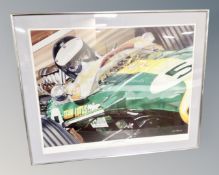 A Colin Carter signed limited edition print 'Gentleman Jim, British Grand Prix Silverstone, 1997',