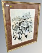 After Margaret Chapman : The Ice Cream Vendor, colour print, signed in pencil, 47cm by 64cm.