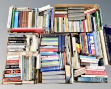 A pallet containing books to include History, atlases, Penguin paperback books, autobiographies,