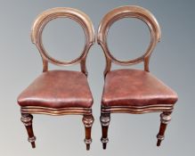 A pair of 19th century mahogany dining chairs.