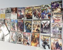 A box of 21st century Marvel comics to include The Mighty Avengers, Fantastic Four, Punisher,