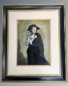 A Stanley L Read watercolour, 'Danton', in frame and mount,