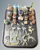 A tray of alcohol miniature bottles,