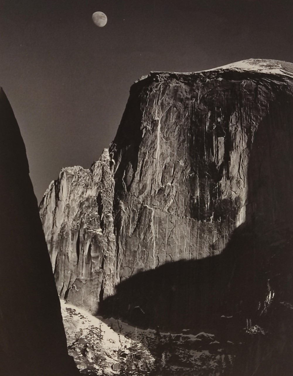 Ansel Adams : Moon and Half Dome, Yosemite National Park, California 1960, Photographic print,