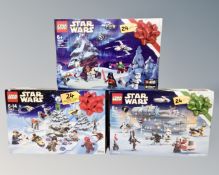 Lego : Three Star Wars advent calendars 75213, 75279 & 75307,