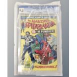 A CGC Universal Grade comic Amazing Spider-Man #129, slabbed and graded 9.0.