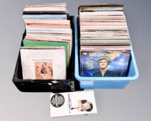 Two boxes of LP records, classical,