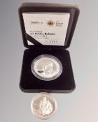 A Royal Mint Sir Bobby Robson commemorative silver proof limited edition medal, no.