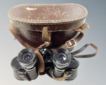A set of vintage of Delmar of Paris 8 x 26 field glasses, in leather case.
