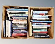 Two boxes of maritime books.