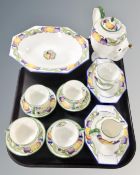 A Paragon Pomona 11 piece bone china tea service together with three matching dishes.