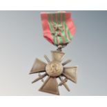 A French WWII medal on ribbon