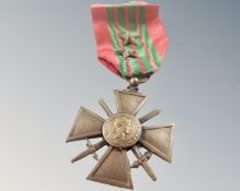 A French WWII medal on ribbon