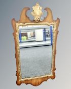 A contemporary Chippendale style wall mirror,