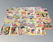 51 vintage Marvel, DC and Charlton romance comics.
