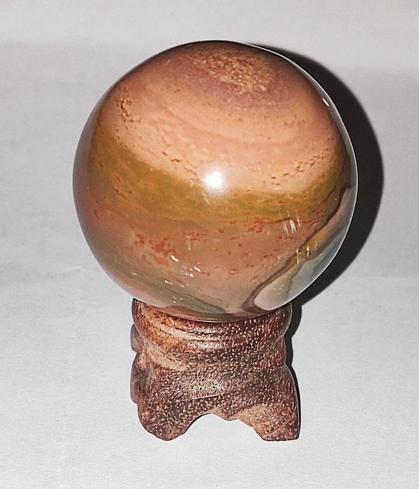 Natural ocean Jasper Agate crystal sphere ball - Weight 159g, Length 49mm, Width 48mm, - Image 3 of 3