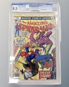 A CGC Universal Grade comic Amazing Spider-Man #179, slabbed and graded 8.5.