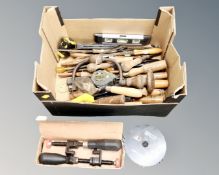 A box containing a quantity of good quality vintage and later hand tools including chisels, files,