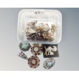 A box of costume jewellery,