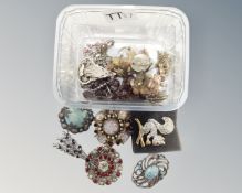 A box of costume jewellery,