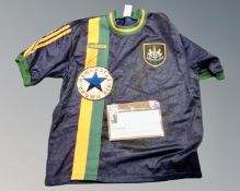A Newcastle United 1997/98 Adidas football shirt signed by Alan Shearer,