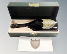 A bottle of Möet Et Chandon Cuvée Dom Pérignon vintage 1992 champagne,