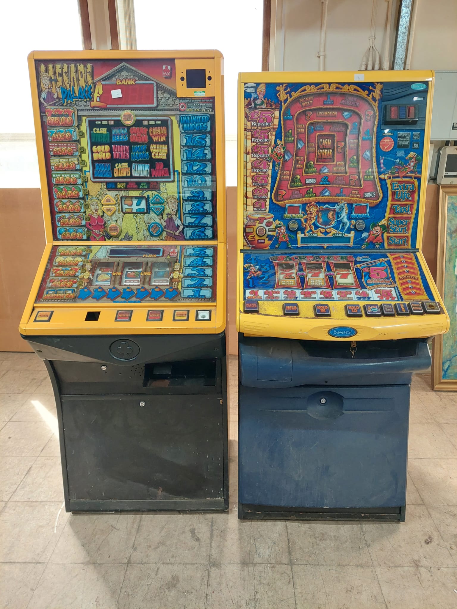 Two vintage gaming machines (both require attention) CONDITION REPORT: Sold as seen.