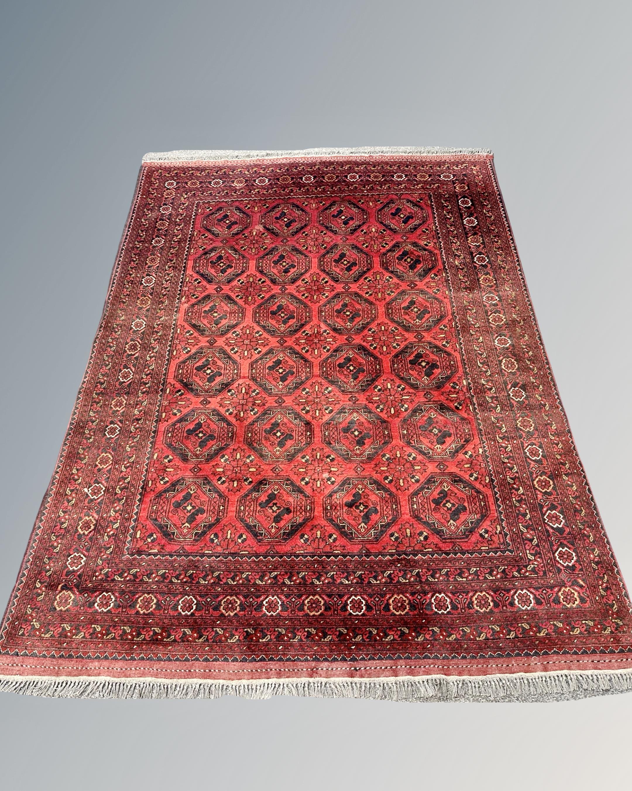 A Bokhara rug, Afghanistan, 148cm by 203cm.