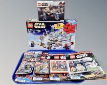 Lego : Tray containing Star Wars 75267 Mandalorian Battle pack, 30006 Clone Walker poly bag,
