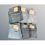 A pair of vintage Levi Strauss 514 blue denim jeans,