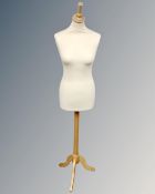 A dressmaker's form on stand.