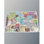 A patchwork wall hanging 142 cm x 92 cm