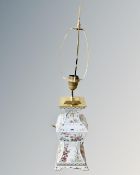 A Franklin Mint Chinese style porcelain table lamp.