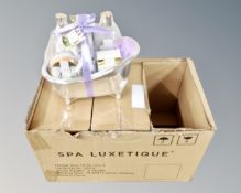 Three Spar Luxetique lavender gift sets.