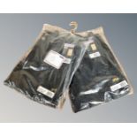 Two pairs of black Site work trousers, waist 36, leg 32.