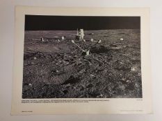 NASA lithographs : Apollo 12 deploying the the Apollo lunar surface experiments package,