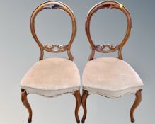 A pair of Victorian mahogany dining chairs