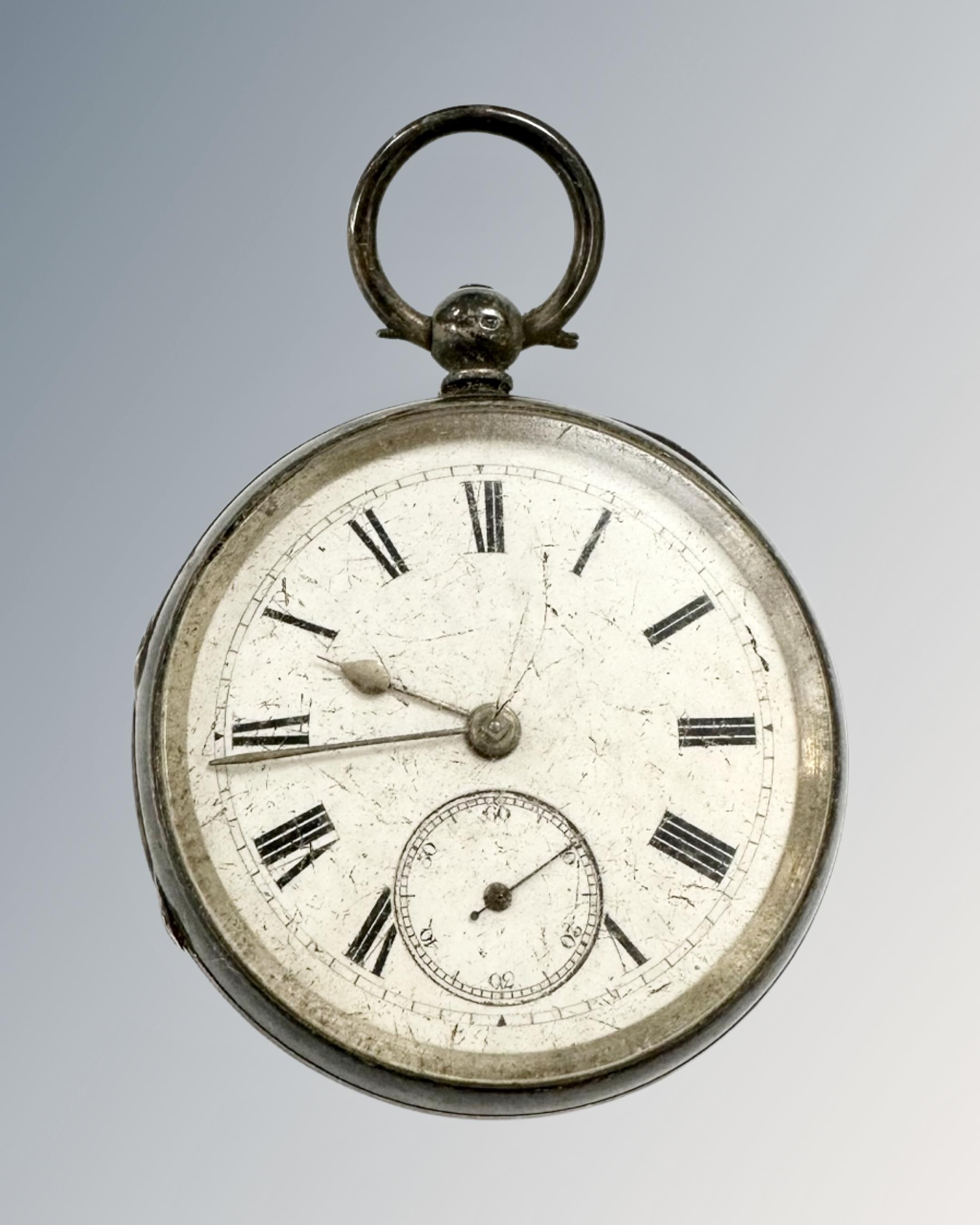 A 19th century silver open faced pocket watch