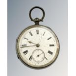 A 19th century silver open faced pocket watch