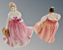 Two Royal Doulton figures, Fair Lady HN2835 and Rosie HN4094,