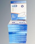 10 round LED ceiling lights, boxed.