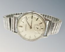 A gent's vintage Longines stainless steel wristwatch,